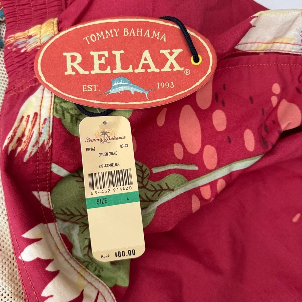 Tommy Bahama Tropical Floral Swim Trunks Relax Shorts Size Large